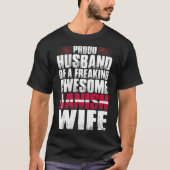 Proud Husband van Geweldige Deens kindershirt T-shirt (Voorkant)
