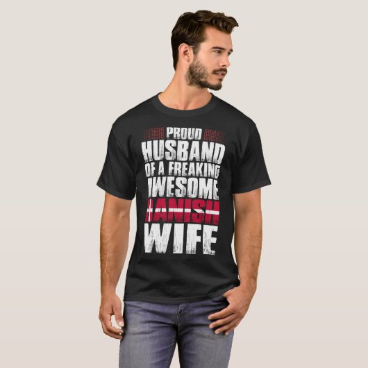 Proud Husband van Geweldige Deens kindershirt T-shirt (Voorkant volledig)