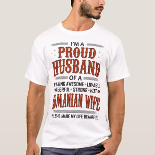 Proud Husband van Roemeense Valentijn Gift T-shirt