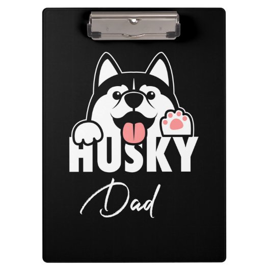 Proud Husky Siberian Dad Klembord (Voorkant)