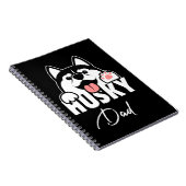 Proud Husky Siberian Dad Notitieboek (Rechterzijde)