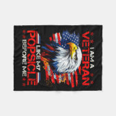 Proud I Am A Veteran Like My Psicle Before Me Vete Fleece Deken (Voorkant (Horizontaal))