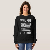 Proud Illustrator Profession American Flag Trui (Voorkant volledig)