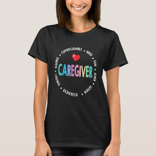 Proud in home Caregiver Nurse Appreciation Week He T-shirt (Voorkant)
