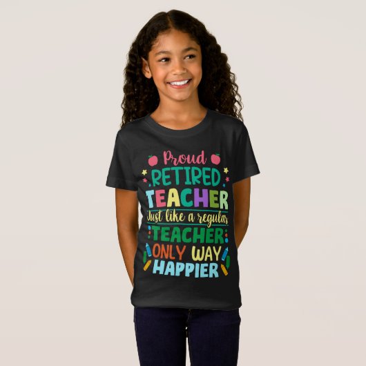 Proud in ruste definitie van leraar t-shirt (Voorkant volledig)