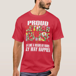 Proud in ruste verpleegster net als een gewone ver t-shirt