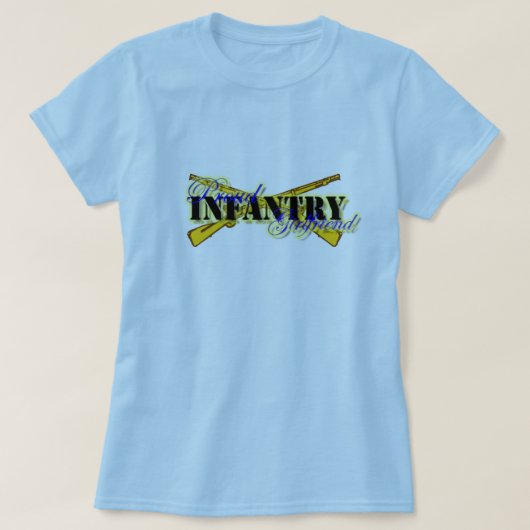 Proud InfanterieVriendin T-shirt (Design voorkant)