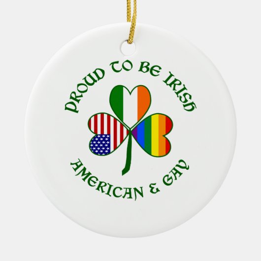Proud Irish American en Gay Keramisch Ornament (Voorkant)