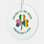 Proud Irish American en Gay Keramisch Ornament (Links)