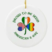 Proud Irish American en Gay Keramisch Ornament (Achterkant)