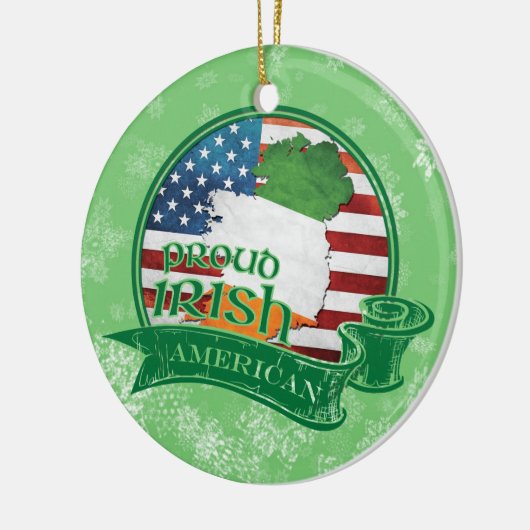 Proud Irish American Kerstdecoration Ornament (Links)