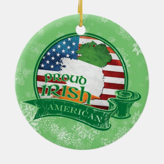 Proud Irish American Kerstdecoration Ornament (Achterkant)