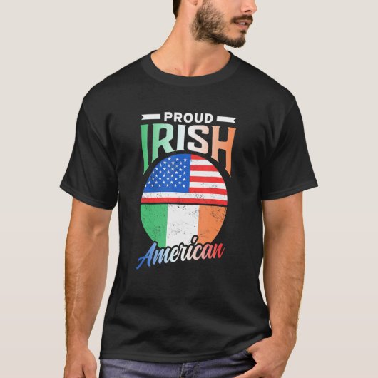 Proud Irish American Roots Ireland Family Usa A T-shirt (Voorkant)