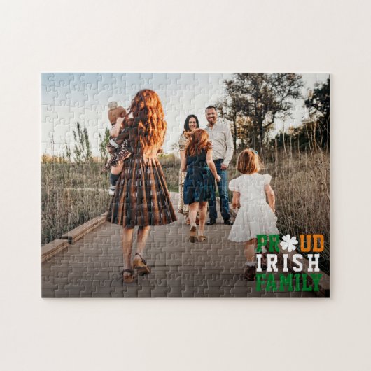 Proud Irish Family Shamrock Lucky Clover Foto Legpuzzel (Horizontaal)