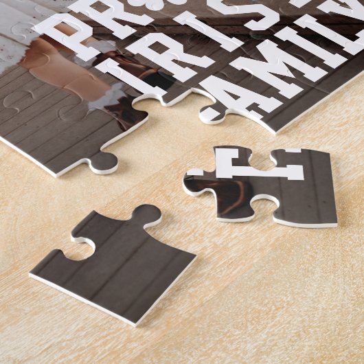 Proud Irish Family Shamrock Lucky Clover Photo Ji Legpuzzel (Zijkant)