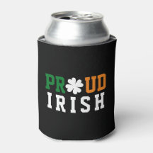 Proud Irish Shamrock Lucky Clover Quote St Paddy