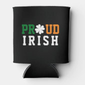 Proud Irish Shamrock Lucky Clover Quote St Paddy Blikjeskoeler (Voorkant)