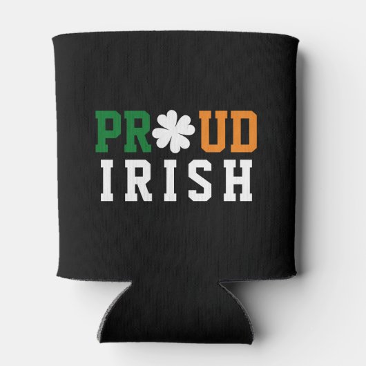Proud Irish Shamrock Lucky Clover Quote St Paddy Blikjeskoeler (Achterkant)