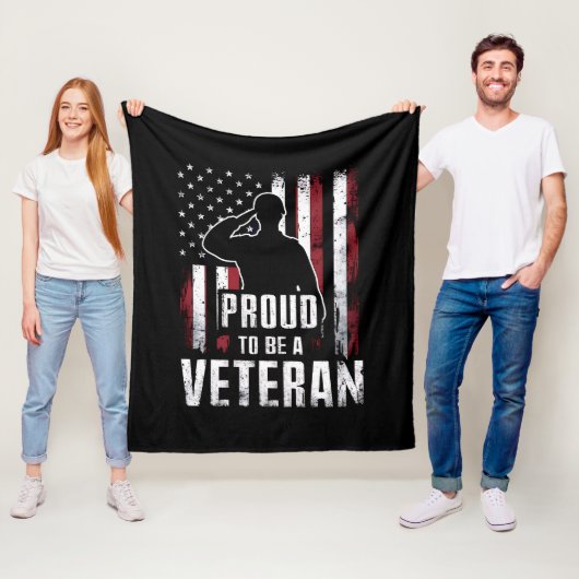 Proud is een veteraan van de veteranen in de VS Fleece Deken (In situ)