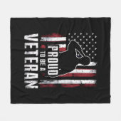 Proud is een veteraan van de veteranen in de VS Fleece Deken (Voorkant (Horizontaal))
