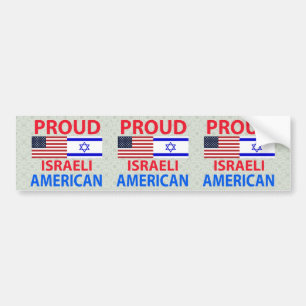 Proud Israel American Bumpersticker