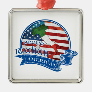 Proud Italiaans-Amerikaans Metalen Ornament