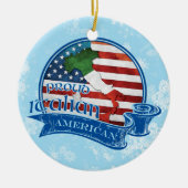 Proud Italiaans-Amerikaanse kerstversiering Keramisch Ornament (Voorkant)