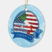 Proud Italiaans-Amerikaanse kerstversiering Keramisch Ornament (Links)