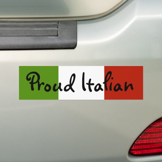 Proud Italiaanse Bumpersticker (Op auto)