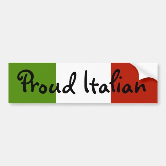 Proud Italiaanse Bumpersticker (Voorkant)