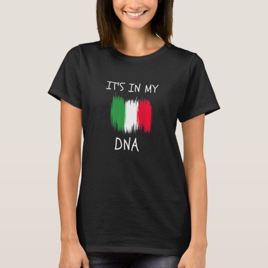 Proud Italian Pride It's In My DNA Italy Flag Men  T-shirt (Voorkant)