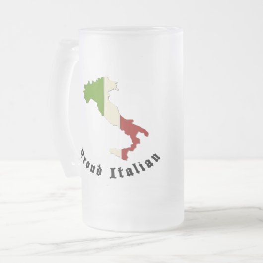 Proud Italy Frosted Beer Mok (Voorkant links)