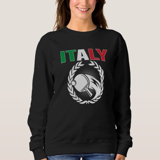 Proud Italy Table Tennis  Italian Ping Pong Suppor Trui (Voorkant)