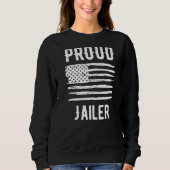 Proud Jailer Profession American Flag Premium Trui (Voorkant)