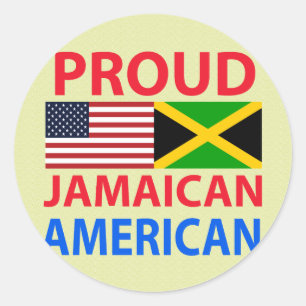 Proud Jamaican American Ronde Sticker