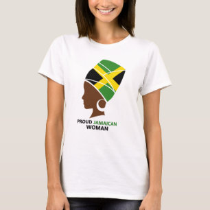 Proud Jamaican Woman Jamaica Flag T-shirt