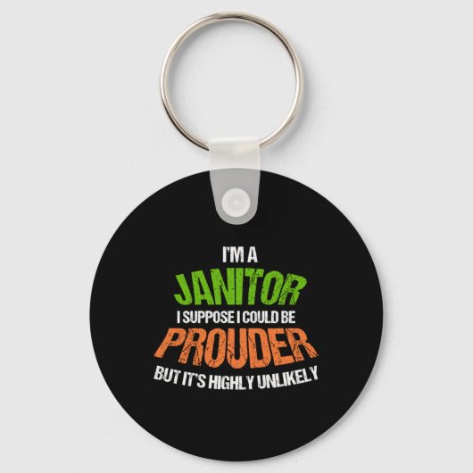Proud Janitor Cleaners Cleaners Service Janitors G Sleutelhanger (Voorkant)