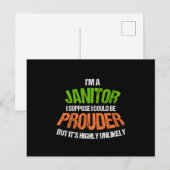Proud Janitor Cleaners Cleaning Service Janitors G Briefkaart (Voorkant / Achterkant)