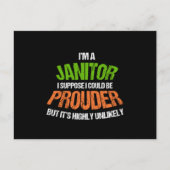 Proud Janitor Cleaners Cleaning Service Janitors G Briefkaart (Voorkant)