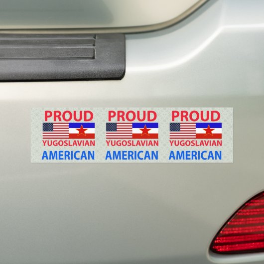 Proud Joegoslavische Amerikaans Bumpersticker (Op auto)