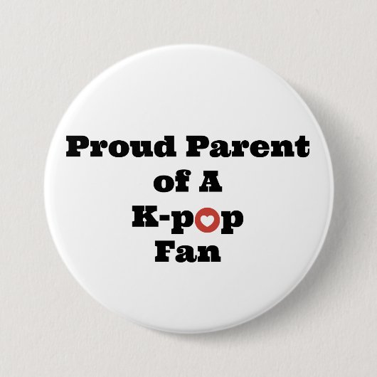 Proud K-Pop ouder Ronde Button 7,6 Cm (Voorkant)