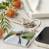 Proud King pinguins foto Sleutelhanger (Voorkant Rechts)