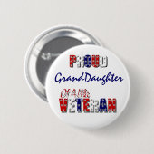 Proud kleindochter oorlogsveteraan ronde button 5,7 cm (Voorkant /achterkant)
