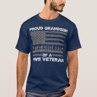 Proud kleinson van een WWII-veteraan voor mannen T-shirt