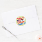 Proud Koreaans Amerikaans Ronde Sticker (Envelop)