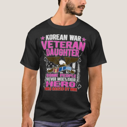Proud Koreaans oorlogveteranendochter Gift I was T-shirt (Voorkant)