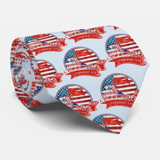 Proud Kroatisch-Amerikaans Stropdas (Opgerold)