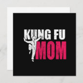 Proud Kung Fu Mam Martial Arts Fighter Moeder Gift Kaart (Voorkant / Achterkant)