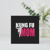 Proud Kung Fu Mam Martial Arts Fighter Moeder Gift Kaart (Staand voorkant)