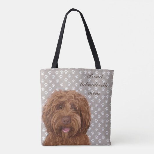 Proud Labradoodle mama <3 Tote Bag (Achterkant)